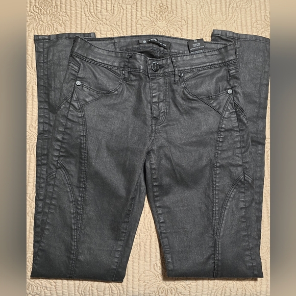 David Bitton Rockstar Biker Black Textured Jeans - Picture 1 of 5